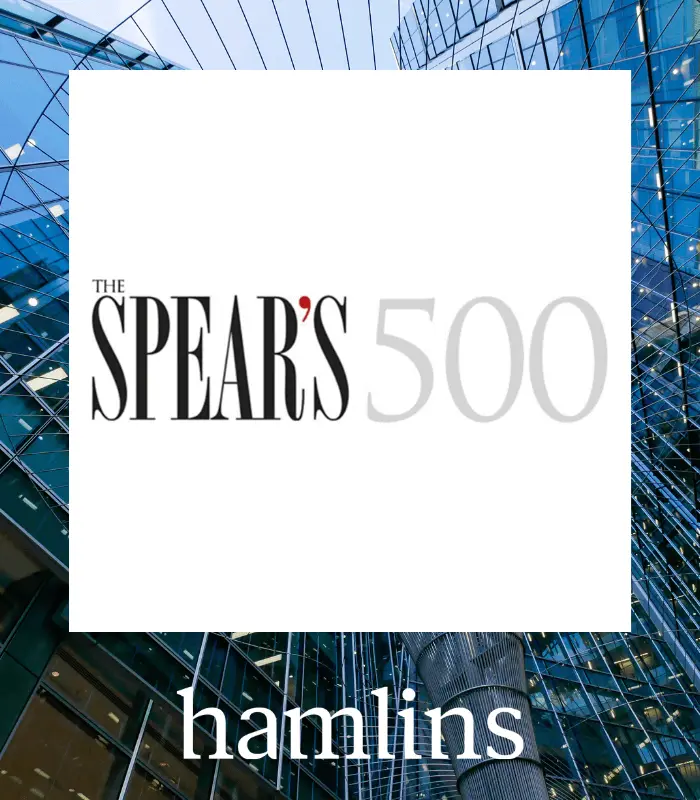 Hamlins’ Partners recognised by the Spear’s 500 2020 guide