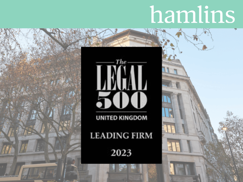 Hamlins recognised as Leading Firm by Legal 500 2023
