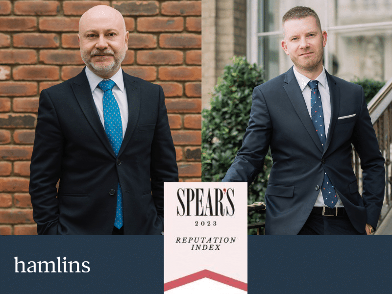 Hamlins Media Disputes Partners once again ranked in Spear’s 500 2023 Reputation Management index